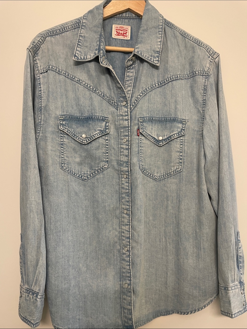 Levi's Light Blue Denim Western Shirt